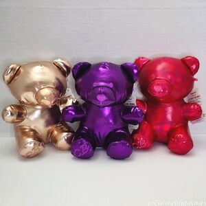 copy rebundle CANDY BEARS 🧸 3pc Set Metallic Gold Purple & Pink Gummy Bear NWT